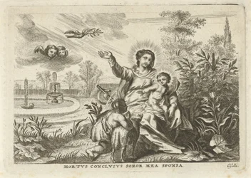 Maria com Criança e João Baptista no Hortus Conclusus