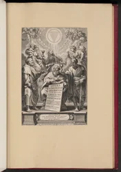 Página de rosto para "Ópera de S. Dionísio, o Areopagita" de Balthasar Cordier
