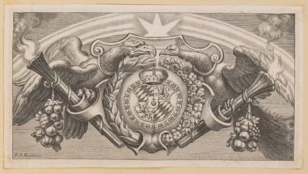 Vinheta para a página de título de Balthasar Cordier, Catena Patrum Graecorum em Sanctum Ioannem