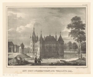 Castelo de Bulgersteyn O castelo Bulgersteijn, tão renovado em 1261 (título no objeto)