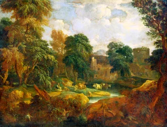 Paisagem da Flandres, século XVII ou início do século XVIII