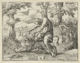 Sansão mata o leão História de Sansão (título da série)