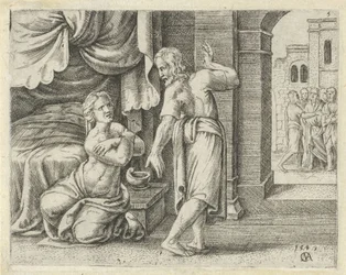 A esposa de Sansão implora que ele revele a solução do enigma História de Sansão (título da série)
