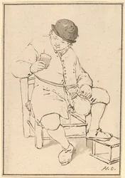 Camponês sentado com jarro, c. 1763.
