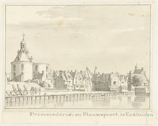 O Drommedaris e Blauwepoort em Enkhuizen