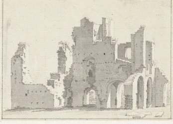 A ruína da abadia de Rijnsburg
