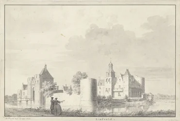 Castelo de Liesveld perto de Groot-Ammers em Alblasserwaard