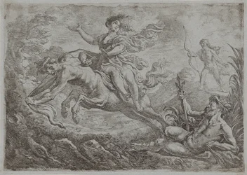 Nessus é atingido pelo dardo envenenado de Hércules