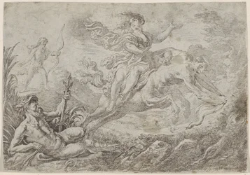 Nessus é atingido pelo dardo envenenado de Hércules