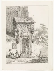 Vista de um portal de igreja