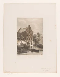 Casas ao longo da água Casas dos Nobres (Século XIII) (título no objeto)