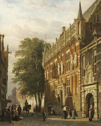 O Stadhuis em Kampen, Holanda, 1862