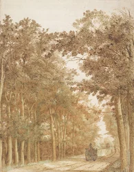 Trilha através de uma floresta, c.1638-42