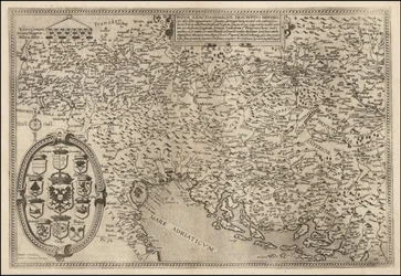Mapa do Danúbio de 1593 por Cornelis de Jode