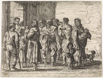 Mendigos por um mosteiro Cenas de gênero (título da série)