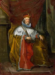 Retrato de Luca Giustiniani (1586-1651) Doge of Genes entre 1644 e 1646 Pintura de Cornelis De Wael (1592-1667) 1644-1649 Sol. 40x30 cm Colecção privada