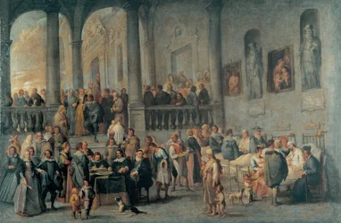 Visitar o Sick par Wael, Cornelis, de (1592-1667). Óleo sobre tela, tamanho: 99x152, c. 1640, Musei di Strada Nuova, Génova