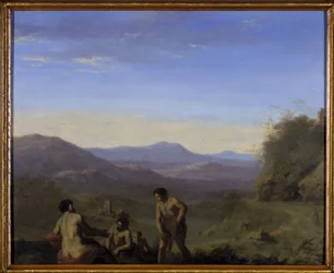 Paisagem Arcádia (óleo sobre cobre)