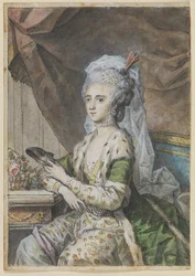 Louise, esposa do príncipe Karl de Hesse-Kassel, vestindo traje turco