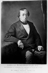 Benjamin Disraeli, 1º Conde de Beaconsfield 1804-1881, estadista conservador britânico, 1878
