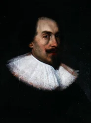 Unknown Gentleman in a White Collar (óleo sobre painel)