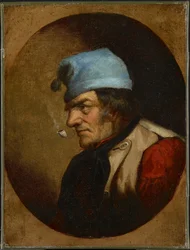 Habitante com Tuque e Cachimbo Azul, c.1855 (óleo sobre tela)