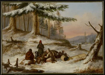 Moose Hunters, c.1859 (óleo sobre tela)