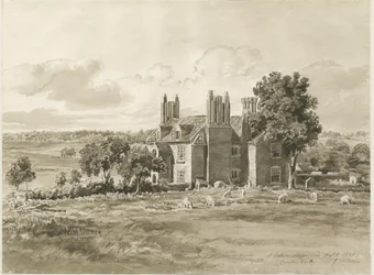 Oaken - Farm House: desenho lavado em sépia, 5 de agosto de 1820 (desenho)