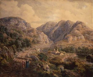 Passagem de Pont Aber Glaslyn, North Wales