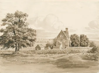 Tettenhall - Perton Hall: desenho em sépia, 9 de agosto de 1820 (desenho)