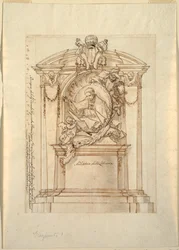 Desenho, Projeto de um monumento, ca. 1750