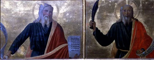 Moisés e Abraão (tempera no painel)