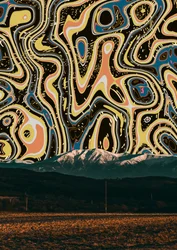 Montanhas abstratas vibrantes