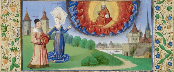 Filosofia Instruindo Boécio sobre o Papel de Deus, ca 1465
