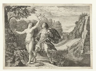 Apolo persegue Daphne Metamorfoses de Ovídio (título da série)