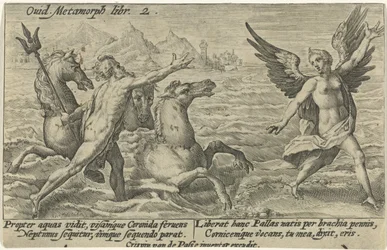Netuno alcança Coronis Metamorfoses de Ovídio (título da série)