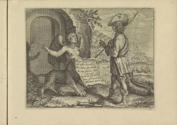 Gesprek tussen een sfinx en een herder
Os verdadeiros retratos de algumas das maiores damas de Cristo como pastoras (título da série)