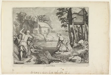 Leto (Latona) transforma os Lícianos em sapos
Metamorfoses por Ovid (título da série)