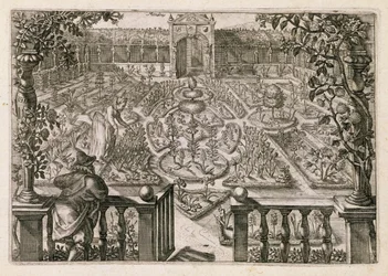 Jardim da Primavera, de &39;Hortus Floridus&39;, publicado em 1614-15 (ver também 170862)