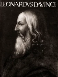 Retrato de Leonard da Vinci (Leonardo da Vinci) (1452 - 1519) - Pintura anónima - Museu Uffizi Florença