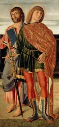 São Mateus e São Sebastião, c.1499 (têmpera sobre painel de madeira)