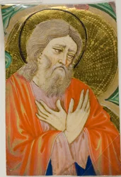 Santo em uma inicial historiada de um livro de coro