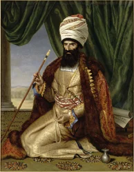 Retrato de Asker Khan, embaixador da Pérsia, em Paris em 1808, 1809.