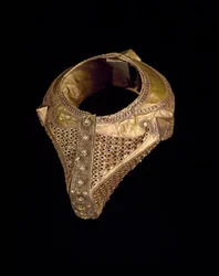 Pulseira de noiva (gelang gadang podang), final do século 19 ao início do século 20 (ouro martelado com filigrana e granulação)