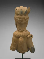 Cabeça e tronco de uma figura feminina, região de Jos Plateau, Nigéria, 500 AC-200 DC (louça de barro)