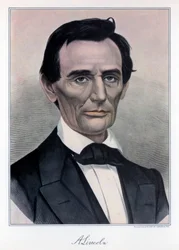 Abraham Lincoln, décimo sexto presidente dos Estados Unidos, século XIX.
