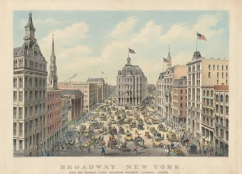 Broadway, Nova York: do Western Union Telegraph Building, olhando para o norte