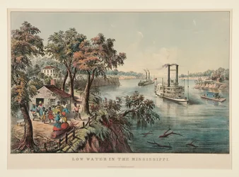 Água baixa no Mississippi