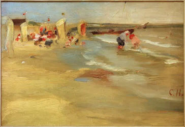 Na praia de Binz em Rügen