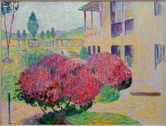 No jardim de Henry van de Veldes Villa "Hohe Pappeln" em Ehringsdorf perto de Weimar